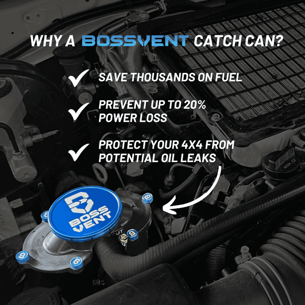 BOSSVENT SUPER MAX Universal 19mm Oil Catch Can Kit - Revolve4x4
