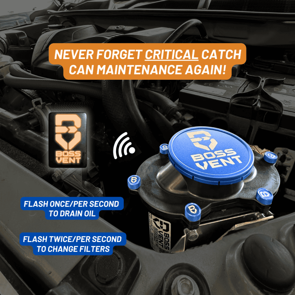 BOSSVENT SUPER MAX Universal 19mm Oil Catch Can Kit - Revolve4x4