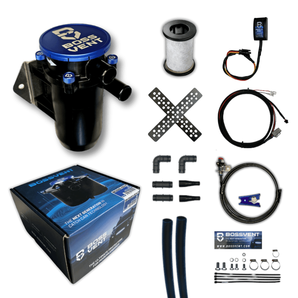 BossVent Mono Universal 16mm (5/8″) Oil Catch Can Kit - Revolve4x4