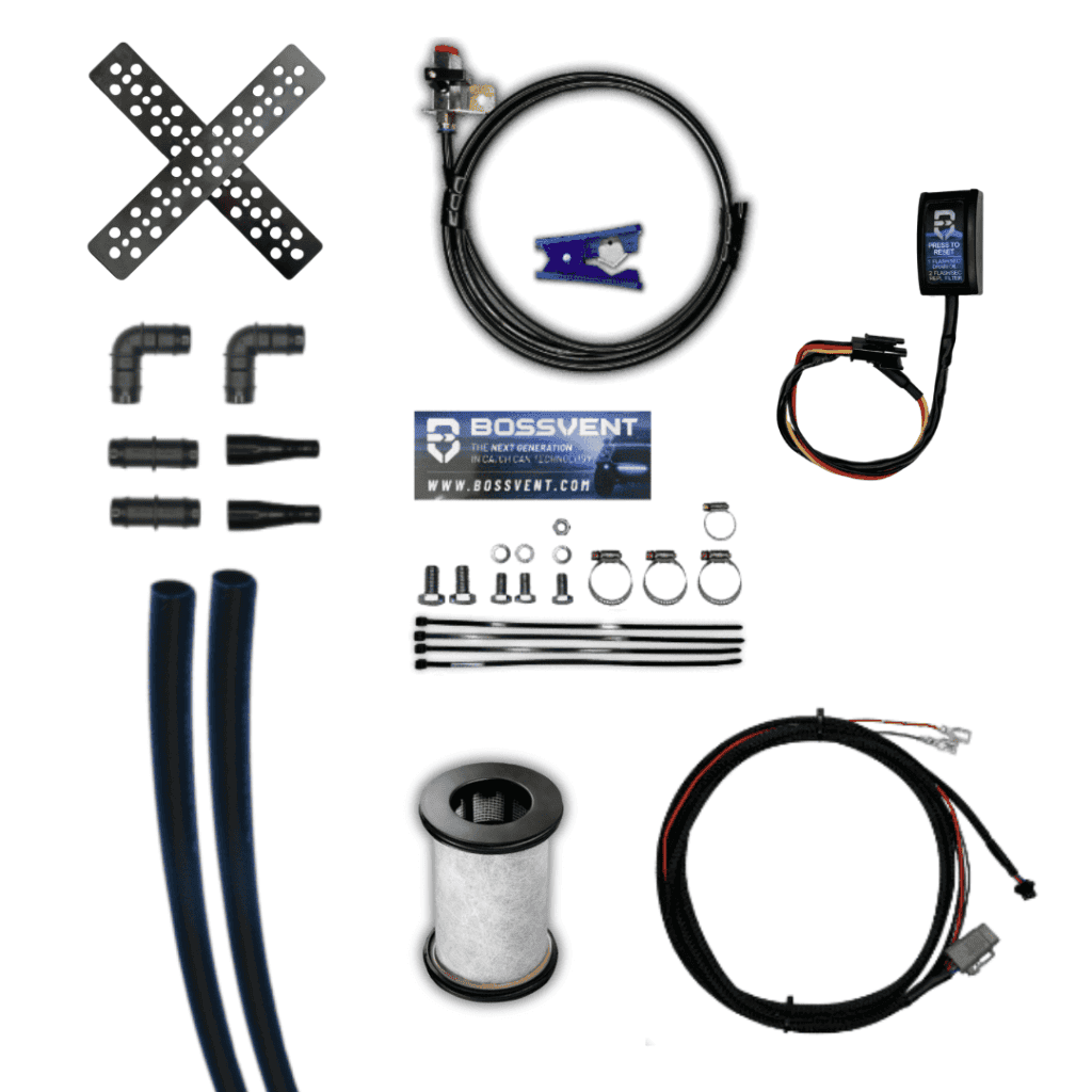 BossVent Mono Universal 16mm (5/8″) Oil Catch Can Kit - Revolve4x4