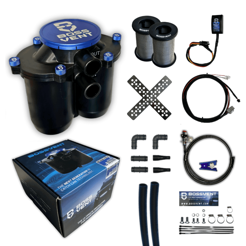 BOSSVENT SUPER MAX Universal 19mm Oil Catch Can Kit - Revolve4x4