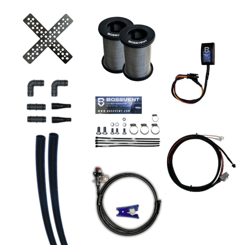 BOSSVENT SUPER MAX Universal 19mm Oil Catch Can Kit - Revolve4x4