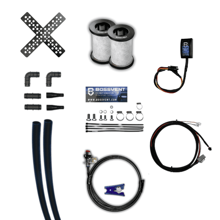 BOSSVENT XL Universal 12mm (1/2″) Oil Catch Can Kit