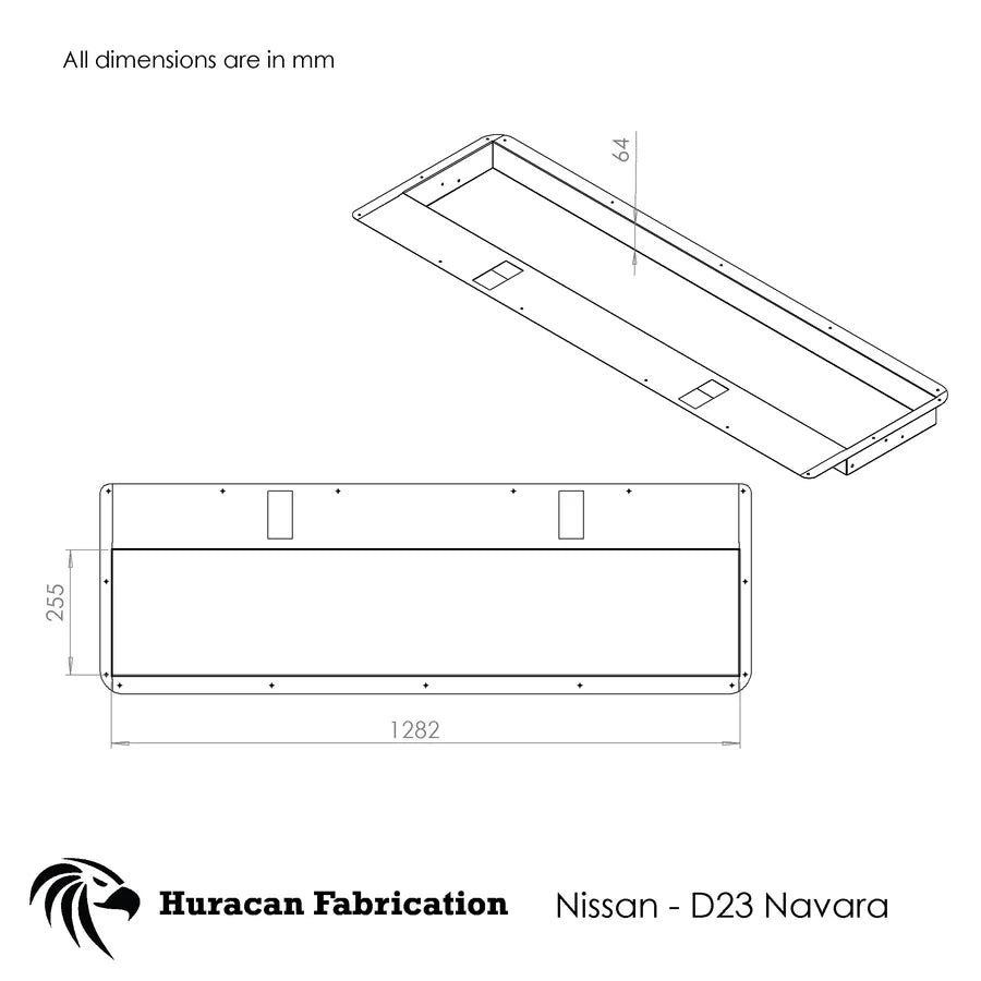 D23 NP300 Navara Tailgate Storage 2014+ - Revolve4x4